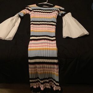 Stripe sweater dress